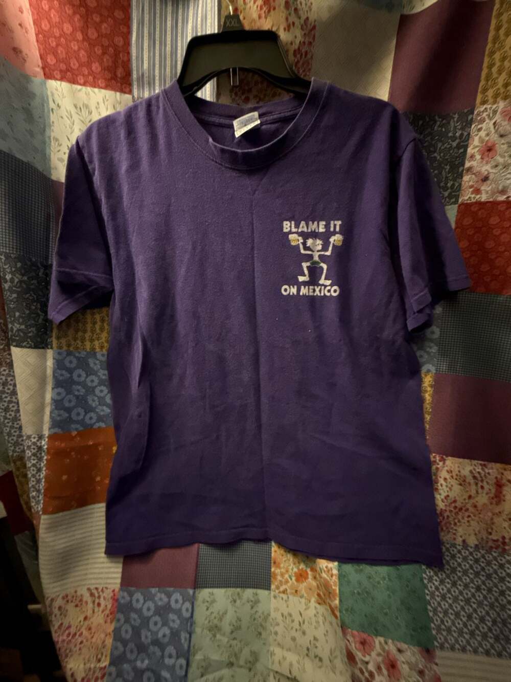 Hard Rock Cafe Nuevo Progreso Mexico Blame It On Mexico Purple T-Shirt